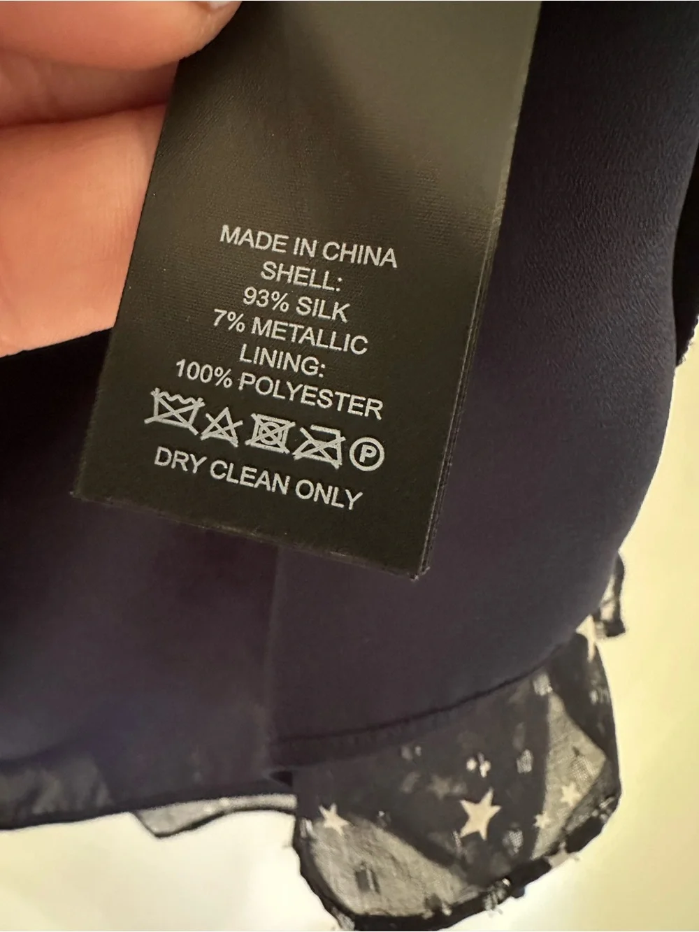 Kate Spade Wmn Night Sky Lurex Dot Stars Navy Silver Ruffle Silk Skirt Sz 0